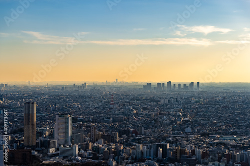 東京都渋谷区から見た東京の都市景観 © zu_kuni