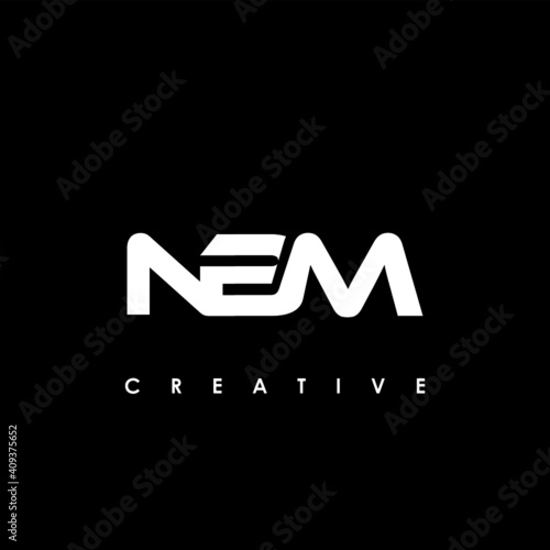 NBM Letter Initial Logo Design Template Vector Illustration photo