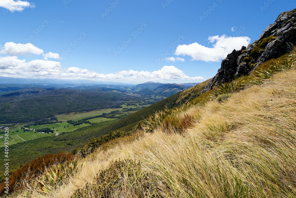 View from the ridgeline of the St Arnaud Range track