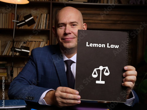 Canvas Print Legal concept about Lemon Law with inscription on the sheet.