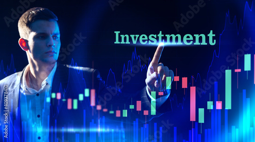 Young investor next to inve...