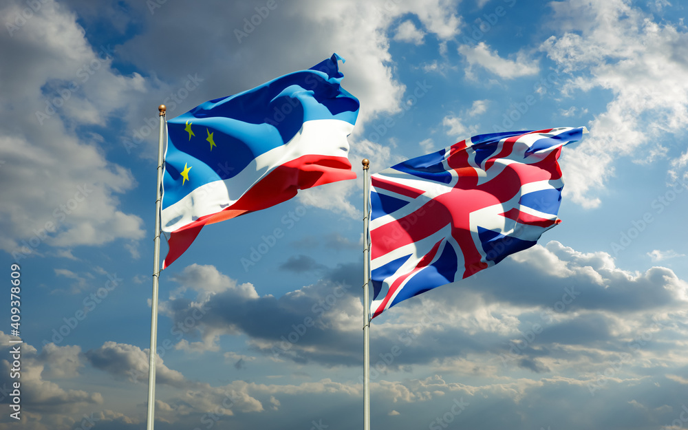 Flags of Gagauzia and UK British.