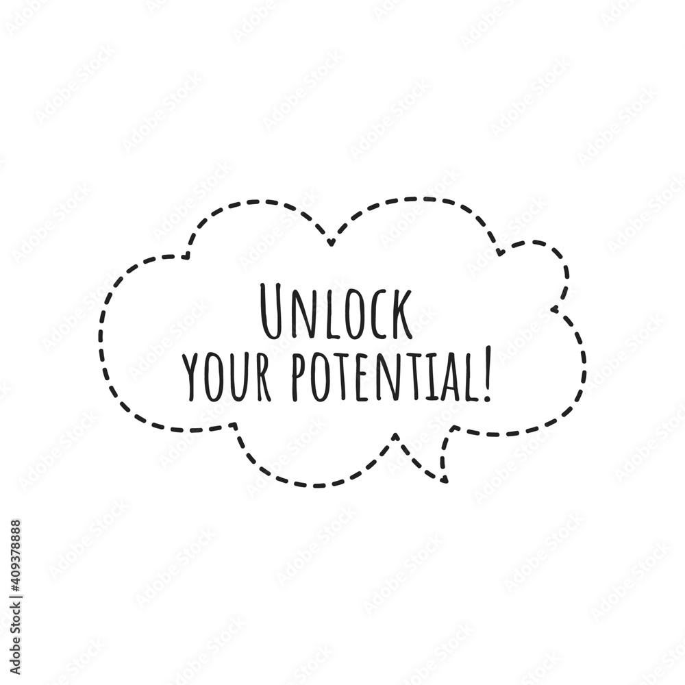 ''Unlock your potential'' Lettering ''Unlock your potential'' Lettering