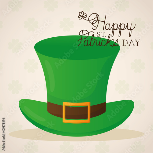 happy st patricks day and patricks day hat with buckle