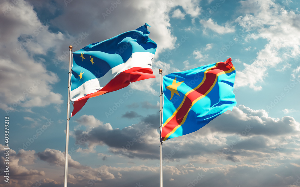 Flags of Gagauzia and DR Congo. Flags of Gagauzia and DR Congo.