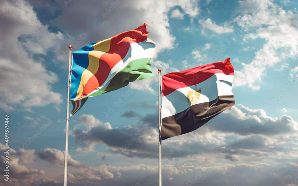 Flags of Seychelles and Seychelles. Flags of Seychelles and Seychelles.