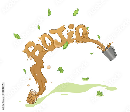 Obraz na plátně Hand drawn Teh Tarik Malaysian language- Bojio