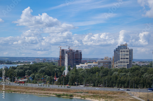 Panorama of the city and the river. Kazan. Russia