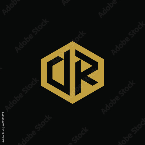 Free Download Initial letter DR hexagon logo design vector - GFXLoad