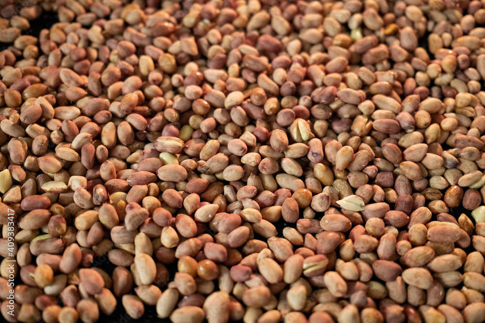 Roasted peanuts in the oven