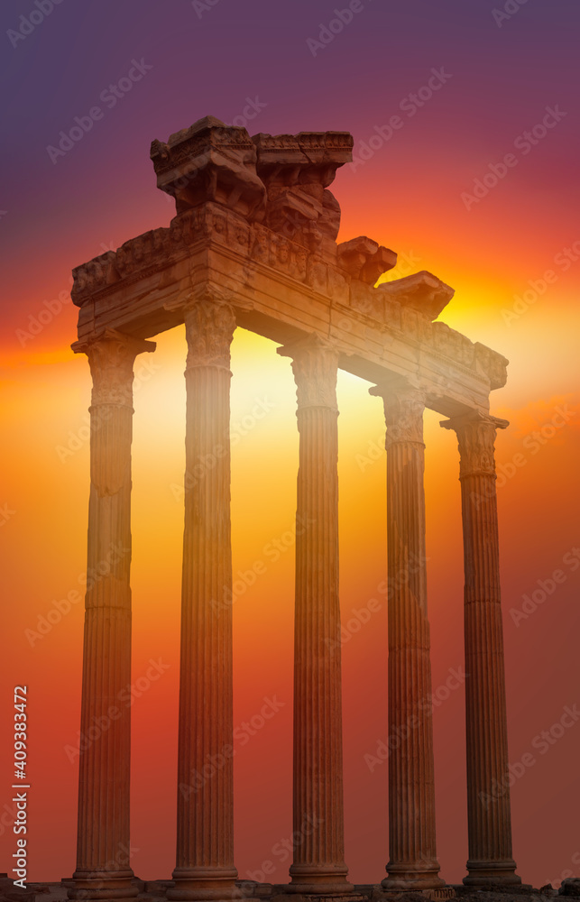 Temple of Apollo in Side antique city - Side, Antalya