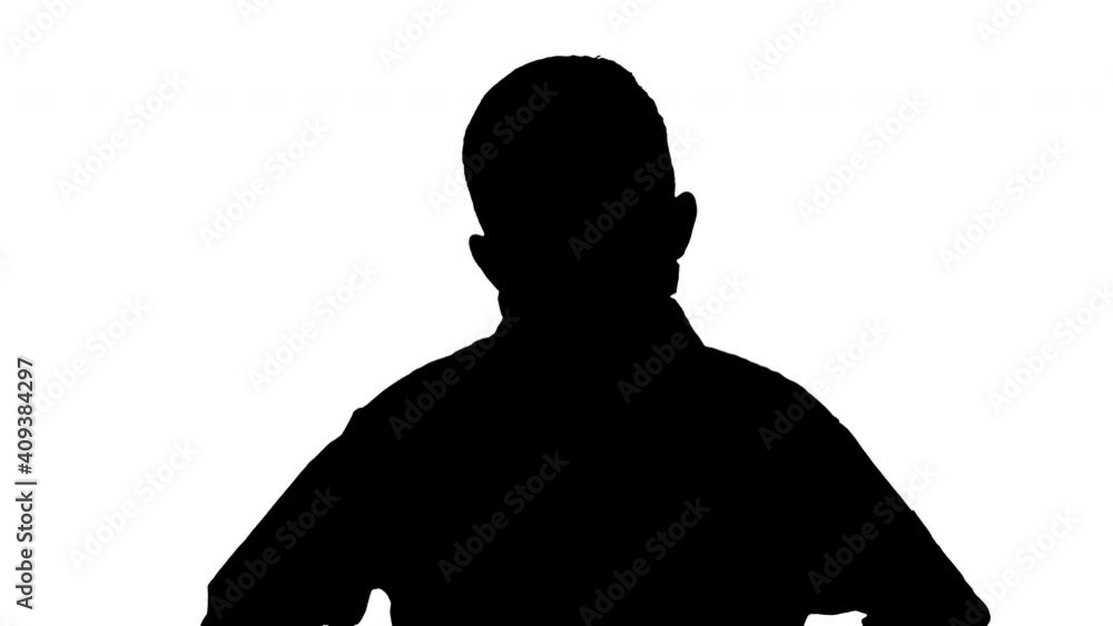 Silhouette Boy wearing protective face mask looking at camera. Silhouette Boy wearing protective face mask looking at camera.