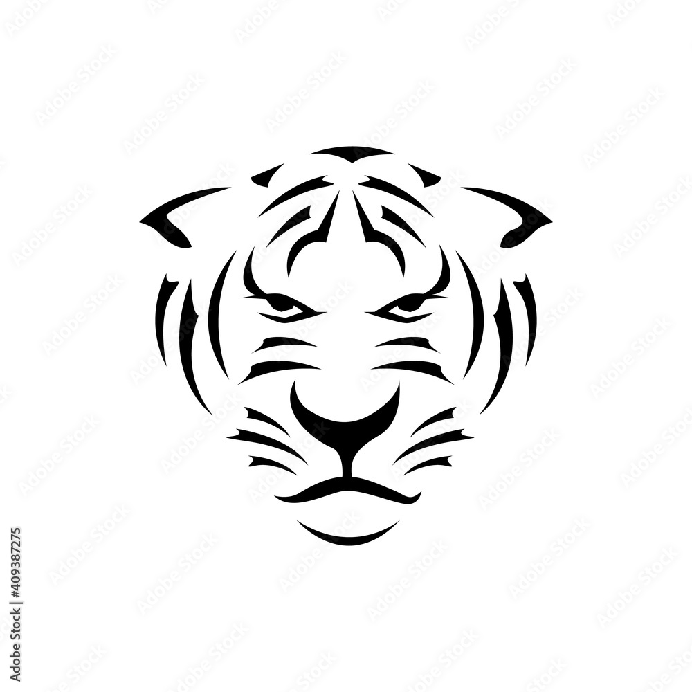 cool vector tiger head logo symbol company icon design illustration