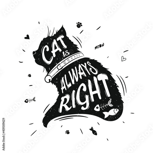 Cat silhouette: Cat is always right