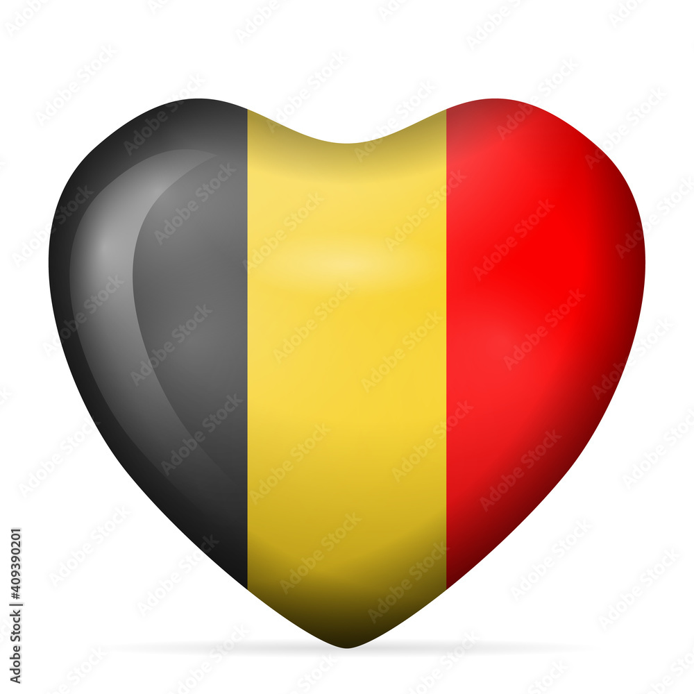 Fototapeta premium Heart Belgium flag