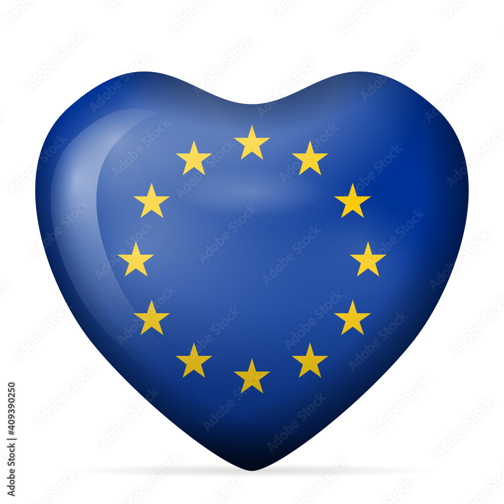 Heart EU flag Heart EU flag