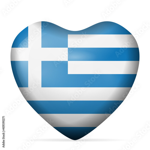 Heart Greece flag