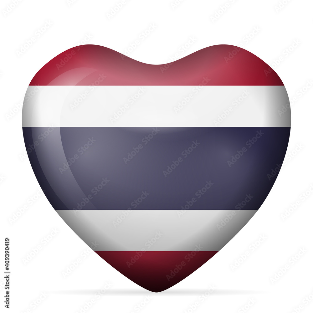 Heart Thailand flag Heart Thailand flag