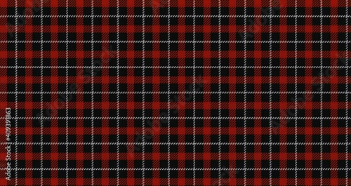 A tartan pattern (a cloth consisting of criss-crossed, horizontal and vertical bands). Familiar red-bordeaux colors. 