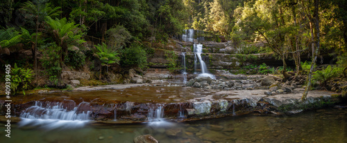 A panorama of the Liffey's Falls in Tasmania, Australia photo