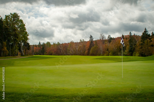 Billowing Clouds over Green Gables Golf Course photo