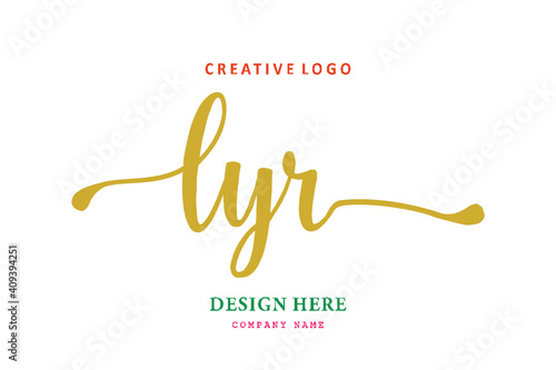 LYR lettering logo is simple, easy to understand and authoritative photo