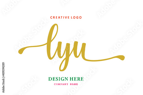 LYU lettering logo is simple  easy to understand and authoritative