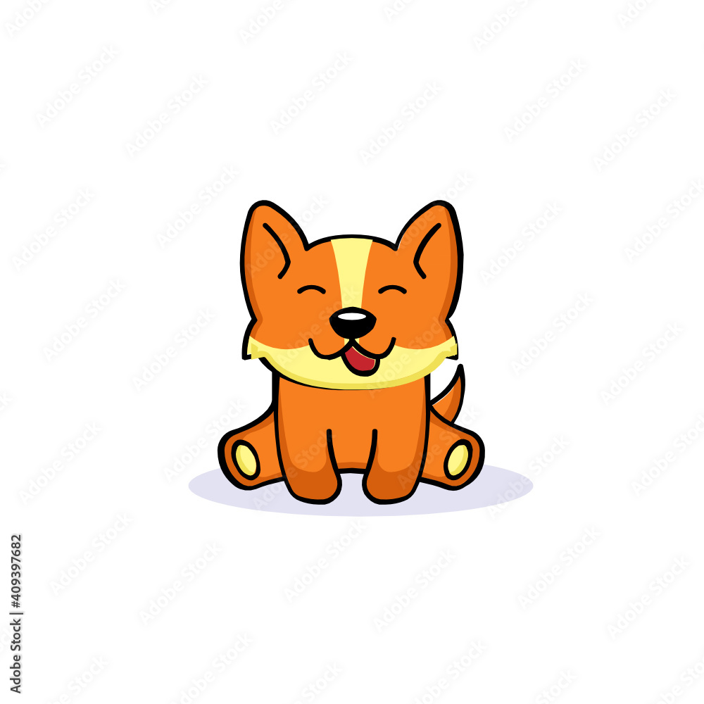 Cute dog funny and happy mascot design Cute dog funny and happy mascot design