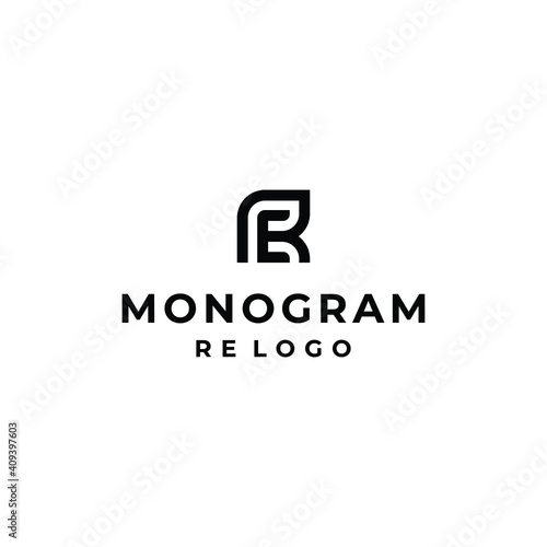 RE initials logo vector monogram modern simple combination concepts