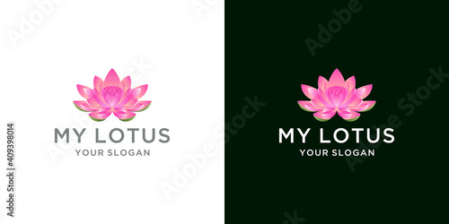 Beautiful lotus flower logo design