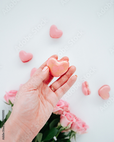 Heart shaped macaroon