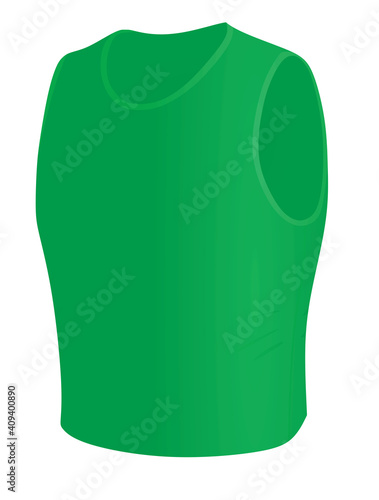Green tight vest. vector illustration