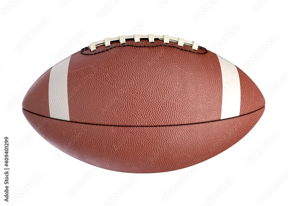 3D illustration of American Football Ball isolated on white. 3D illustration of American Football Ball isolated on white.