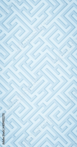 Geometric illustration with maze. Labyrinth.