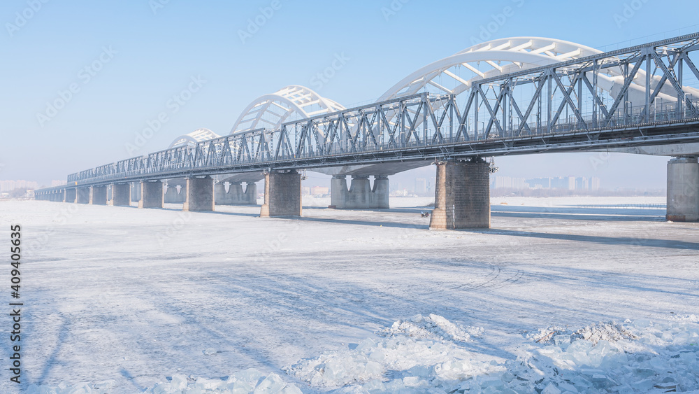 bridge in winter bridge in winter
