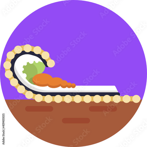 Japanese food icon.  Sushi icon. Vector illustration. 