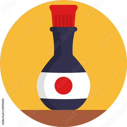 Japanese food icon.  Sushi icon. Vector illustration. 