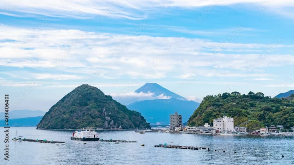富士山と駿河湾 タイムラプス FIX 富士山と駿河湾 タイムラプス FIX