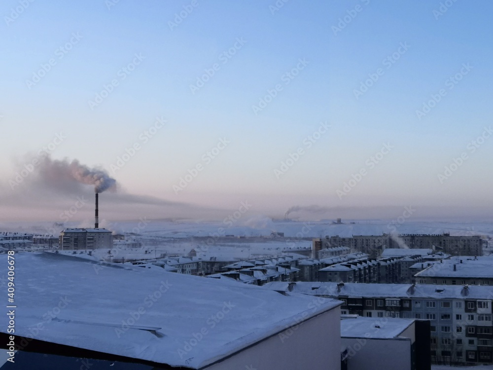 Fototapeta premium winter in the city