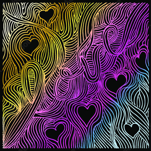 Love  abstract doodle illustration and sketch