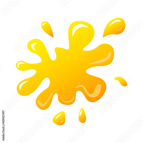 Cartoon splash blots isolated on white background . Vector illustrations