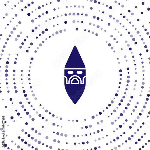 Blue Wizard warlock icon isolated on white background. Abstract circle random dots. Vector.