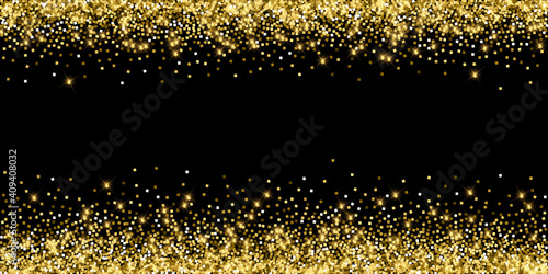 Sparkling gold luxury sparkling confetti. Scattere