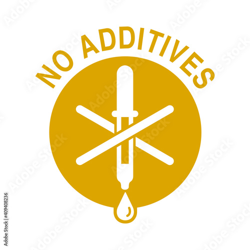 No additives or dye free yellow pictogram