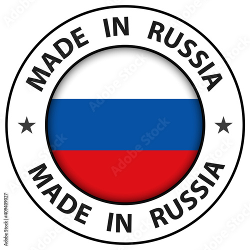 Free Download Made in Russia icon, circle button, vector illustration. - GFXLoad