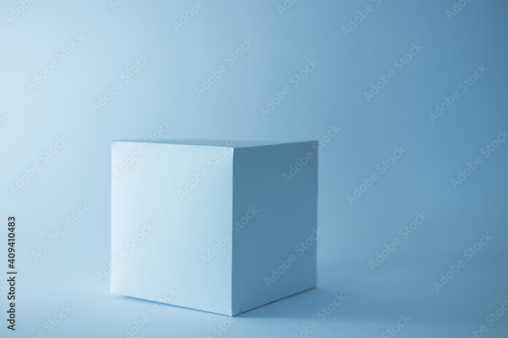 paper box on white background. 3D handmade paper box paper box on white background. 3D handmade paper box