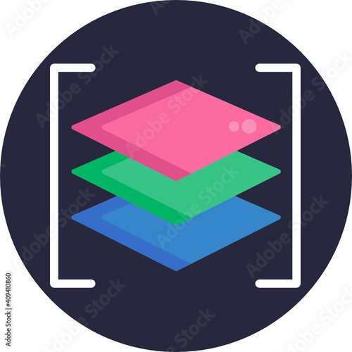 3d printing simple concept icon. 