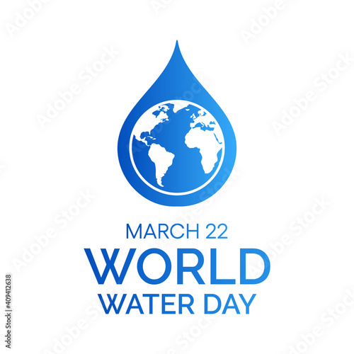 World Water Day is an annual observance day that highlights the importance of freshwater. The day is used to advocate for the sustainable management of freshwater resources. Vector illustration.