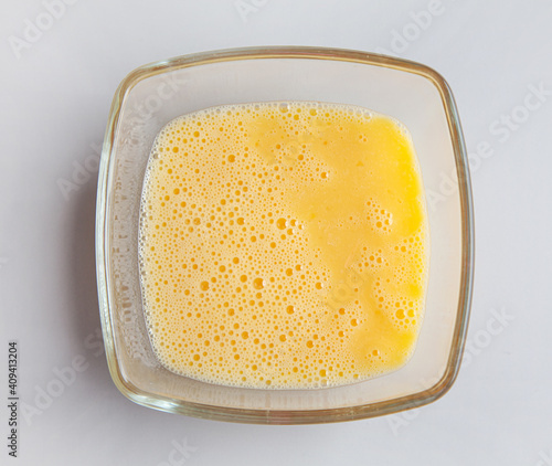 Canvas-taulu bowl of beaten eggs