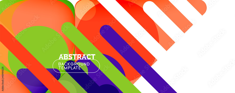 Modern geometric round shapes and dynamic lines, abstract background. Vector illustration for placards, brochures, posters and banners Modern geometric round shapes and dynamic lines, abstract background. Vector illustration for placards, brochures, posters and banners